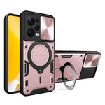 Skyddsfodral för Xiaomi Redmi Note 12 Pro 5G / Note 12 Pro Speed 5G / Poco X5 Pro 5G, Skjutbart kameralock PC+TPU Stativ mobilskal