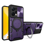 Skyddsfodral för Xiaomi Redmi Note 12 Pro 5G / Note 12 Pro Speed 5G / Poco X5 Pro 5G, Skjutbart kameralock PC+TPU Stativ mobilskal