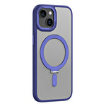 Kickstand magnetisk cover til iPhone 15 Plus, stødsikkert TPU+akryl mat telefoncover