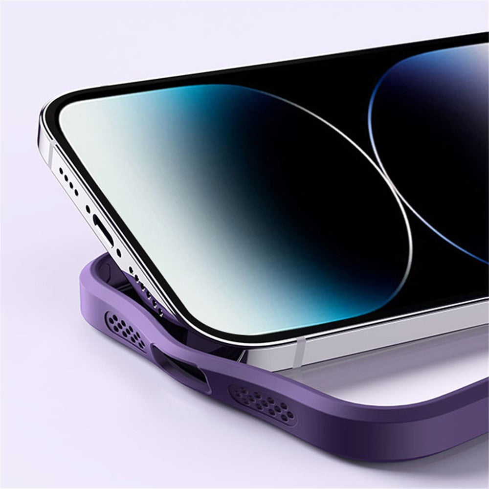 Magnetisk Mat Etui til iPhone 15 Pro Max, TPU+Akryl Faldbeskyttelse Usynligt Støtteben Telefoncover