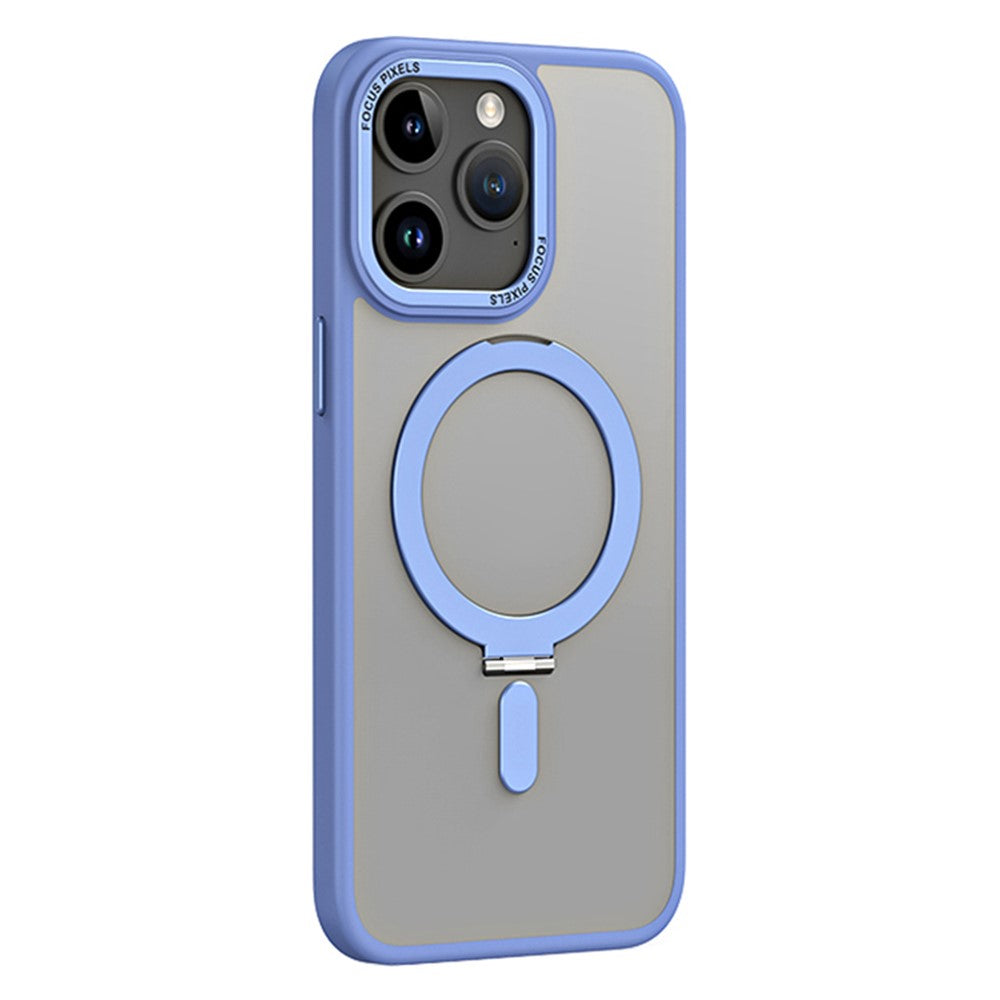Magnetisk Mat Etui til iPhone 15 Pro Max, TPU+Akryl Faldbeskyttelse Usynligt Støtteben Telefoncover
