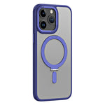 Magnetisk Mat Etui til iPhone 15 Pro Max, TPU+Akryl Faldbeskyttelse Usynligt Støtteben Telefoncover