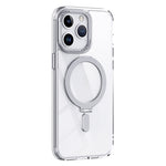 Magnetisk Mat Etui til iPhone 15 Pro Max, TPU+Akryl Faldbeskyttelse Usynligt Støtteben Telefoncover