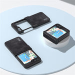 ABEEL Hinge Design Phone Case for Samsung Galaxy Z Flip5 5G , Cowhide Texture PU Leather + PC Cover