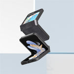ABEEL Hinge Design Phone Case for Samsung Galaxy Z Flip5 5G , Cowhide Texture PU Leather + PC Cover