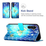 For Samsung Galaxy A24 4G (162.1mm) Leather Case 3D Pattern Printing Wallet Stand Mobile Cover with Strap