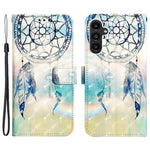 For Samsung Galaxy A24 4G (162.1mm) Leather Case 3D Pattern Printing Wallet Stand Mobile Cover with Strap