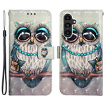 For Samsung Galaxy A24 4G (162.1mm) Leather Case 3D Pattern Printing Wallet Stand Mobile Cover with Strap