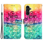 For Samsung Galaxy A24 4G (162.1mm) Leather Case 3D Pattern Printing Wallet Stand Mobile Cover with Strap