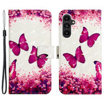 For Samsung Galaxy A24 4G (162.1mm) Leather Case 3D Pattern Printing Wallet Stand Mobile Cover with Strap