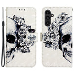 For Samsung Galaxy A24 4G (162.1mm) Leather Case 3D Pattern Printing Wallet Stand Mobile Cover with Strap