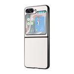 For Samsung Galaxy Z Flip5 5G Litchi Texture Phone Case PU Leather Coated PC Slim Fit Cover