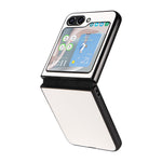 For Samsung Galaxy Z Flip5 5G Litchi Texture Phone Case PU Leather Coated PC Slim Fit Cover