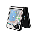 For Samsung Galaxy Z Flip5 5G Litchi Texture Phone Case PU Leather Coated PC Slim Fit Cover