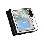 For Samsung Galaxy Z Flip5 5G Litchi Texture Phone Case PU Leather Coated PC Slim Fit Cover
