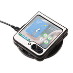 For Samsung Galaxy Z Flip5 5G Litchi Texture Phone Case PU Leather Coated PC Slim Fit Cover