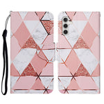 Pattern Printing PU Leather Cover for Samsung Galaxy S23 FE Cross Texture Wallet Phone Case with Strap