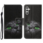 Pattern Printing PU Leather Cover for Samsung Galaxy S23 FE Cross Texture Wallet Phone Case with Strap