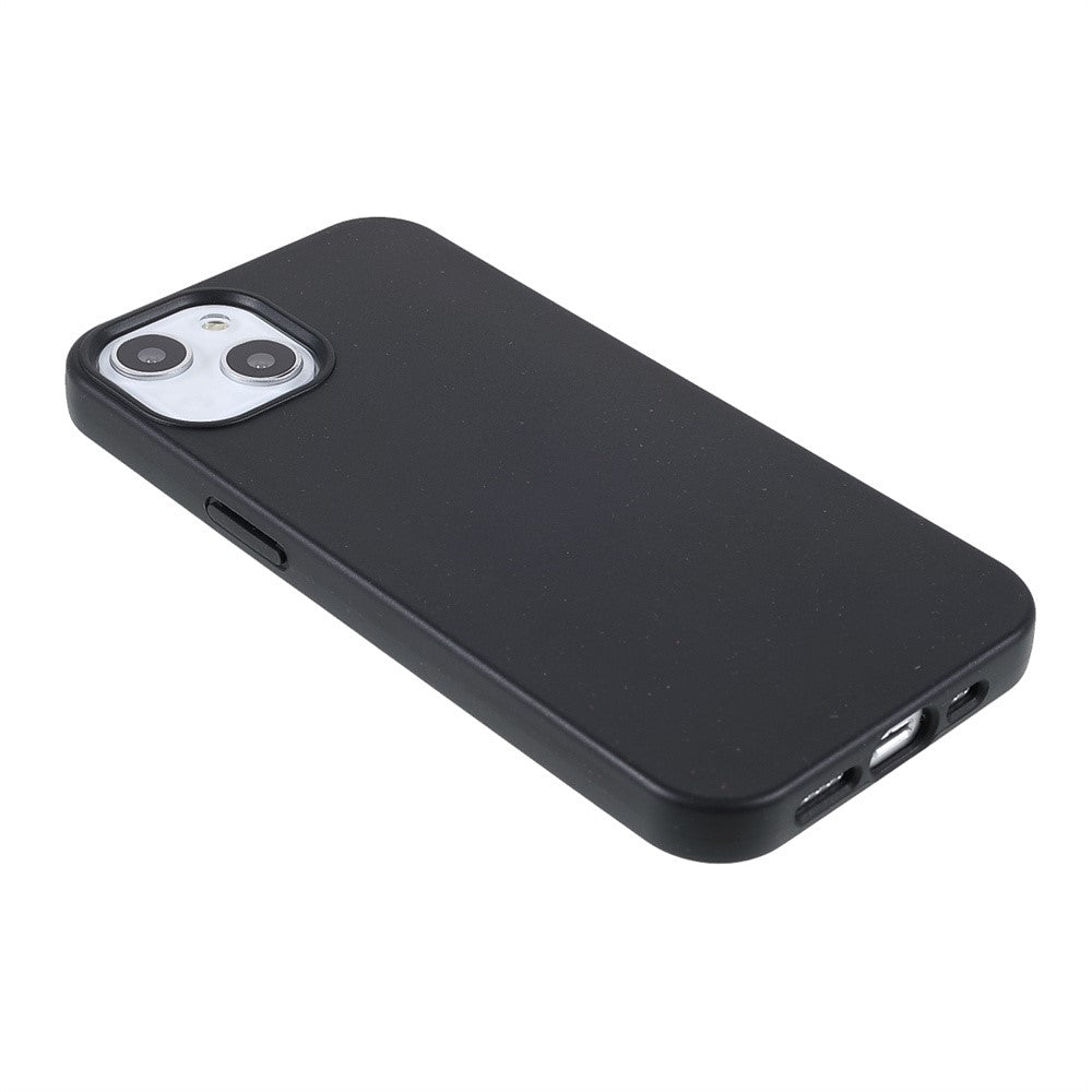For iPhone 15 Starry Sky Series Matte Biodegradable Case Wheat Straw+TPU Hybrid Phone Cover