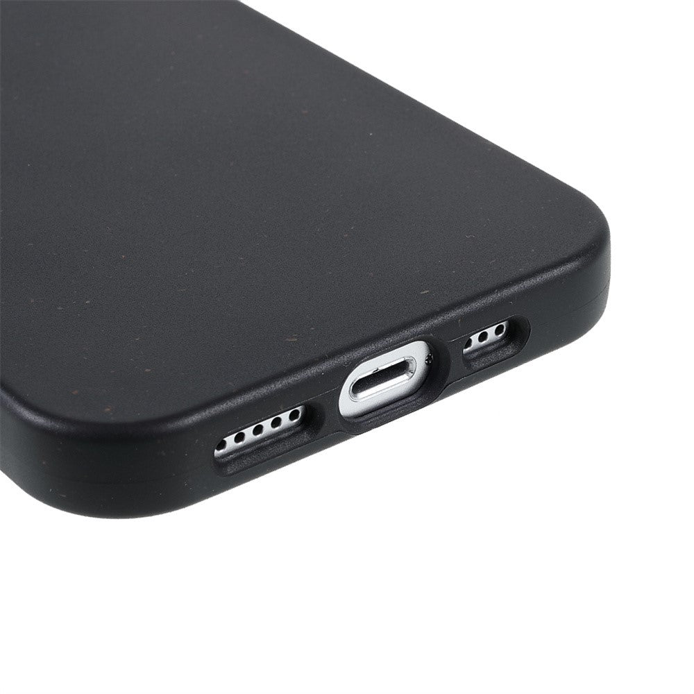For iPhone 15 Starry Sky Series Matte Biodegradable Case Wheat Straw+TPU Hybrid Phone Cover