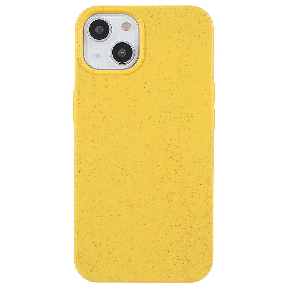 For iPhone 15 Starry Sky Series Matte Biodegradable Case Wheat Straw+TPU Hybrid Phone Cover