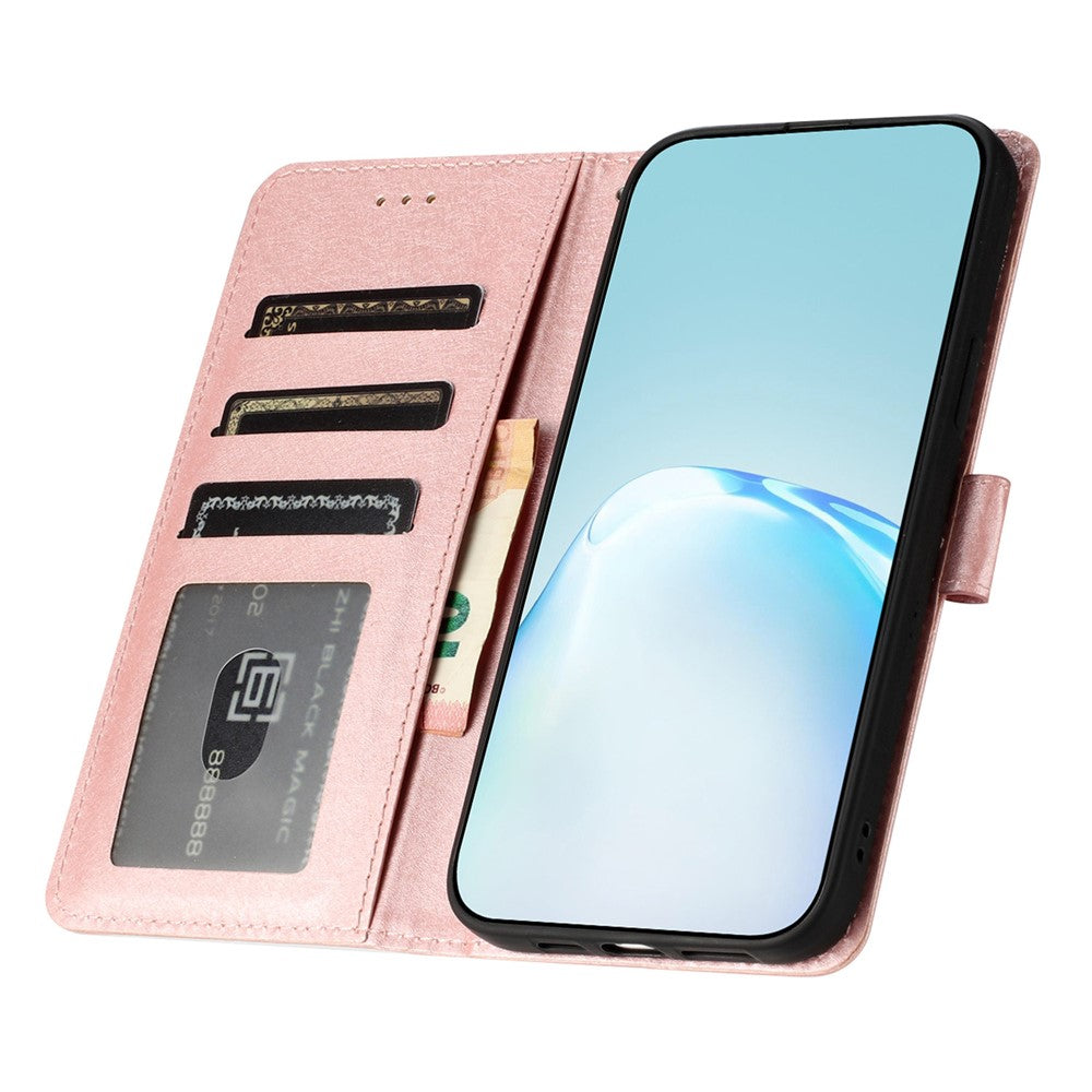 For Xiaomi 12 Lite 5G Wallet Phone Case Viewing Stand Silk Texture Leather Cover with Wrist Strap