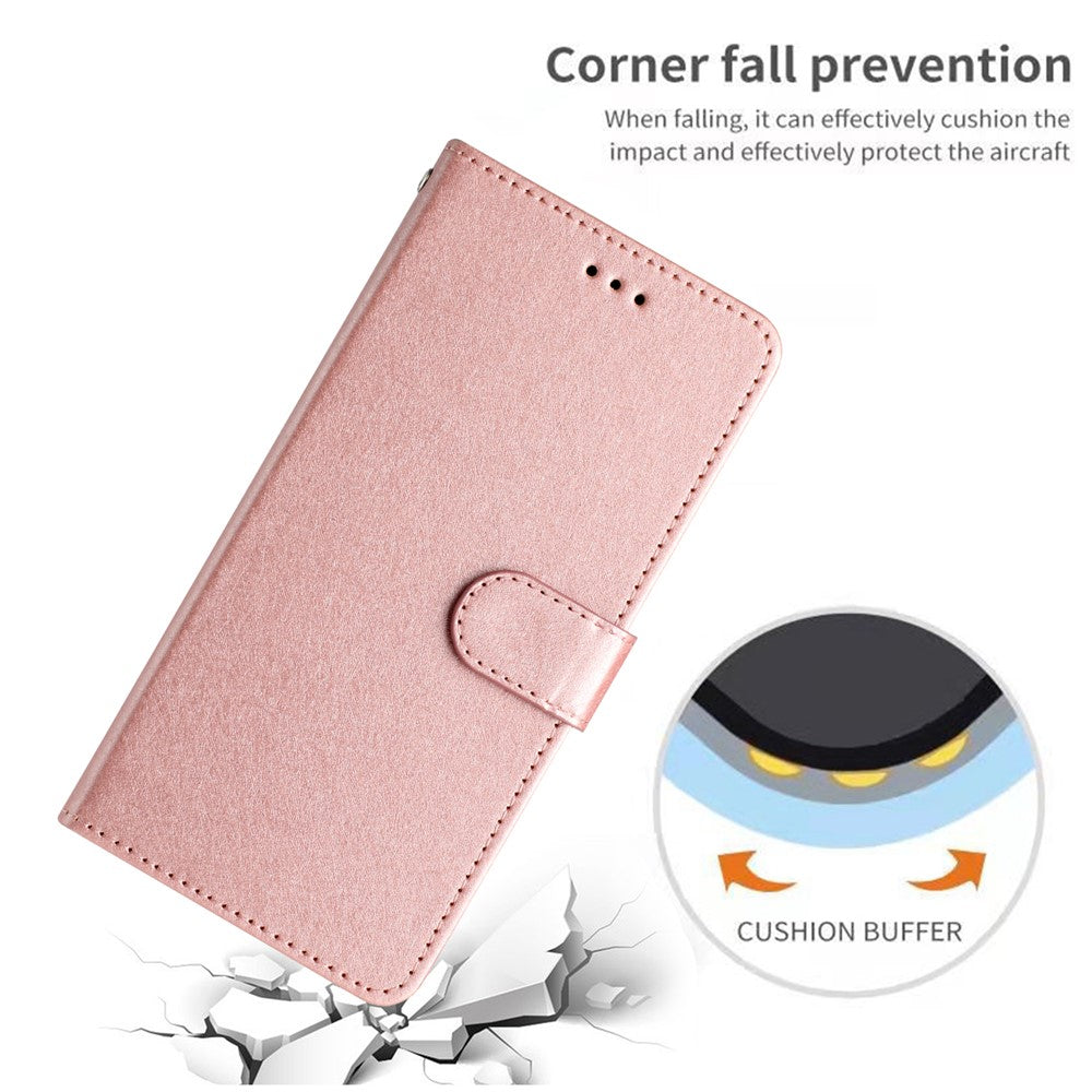 For Xiaomi 12 Lite 5G Wallet Phone Case Viewing Stand Silk Texture Leather Cover with Wrist Strap