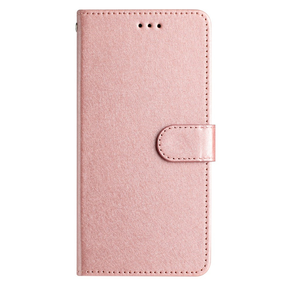 For Xiaomi 12 Lite 5G Wallet Phone Case Viewing Stand Silk Texture Leather Cover with Wrist Strap