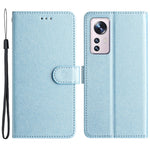 Xiaomi 12 Lite 5G Plånboksfodral med stativ, läderfodral i sidentextur med handledsrem