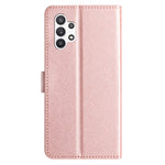 Til Samsung Galaxy A32 5G / M32 5G PU Læder Drop-proof Telefoncover Silkestruktur Standpung Cover
