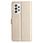 For Samsung Galaxy A52 4G / 5G / A52s 5G PU Leather Flip Stand Cover Silk Texture Phone Wallet Case with Hand Strap
