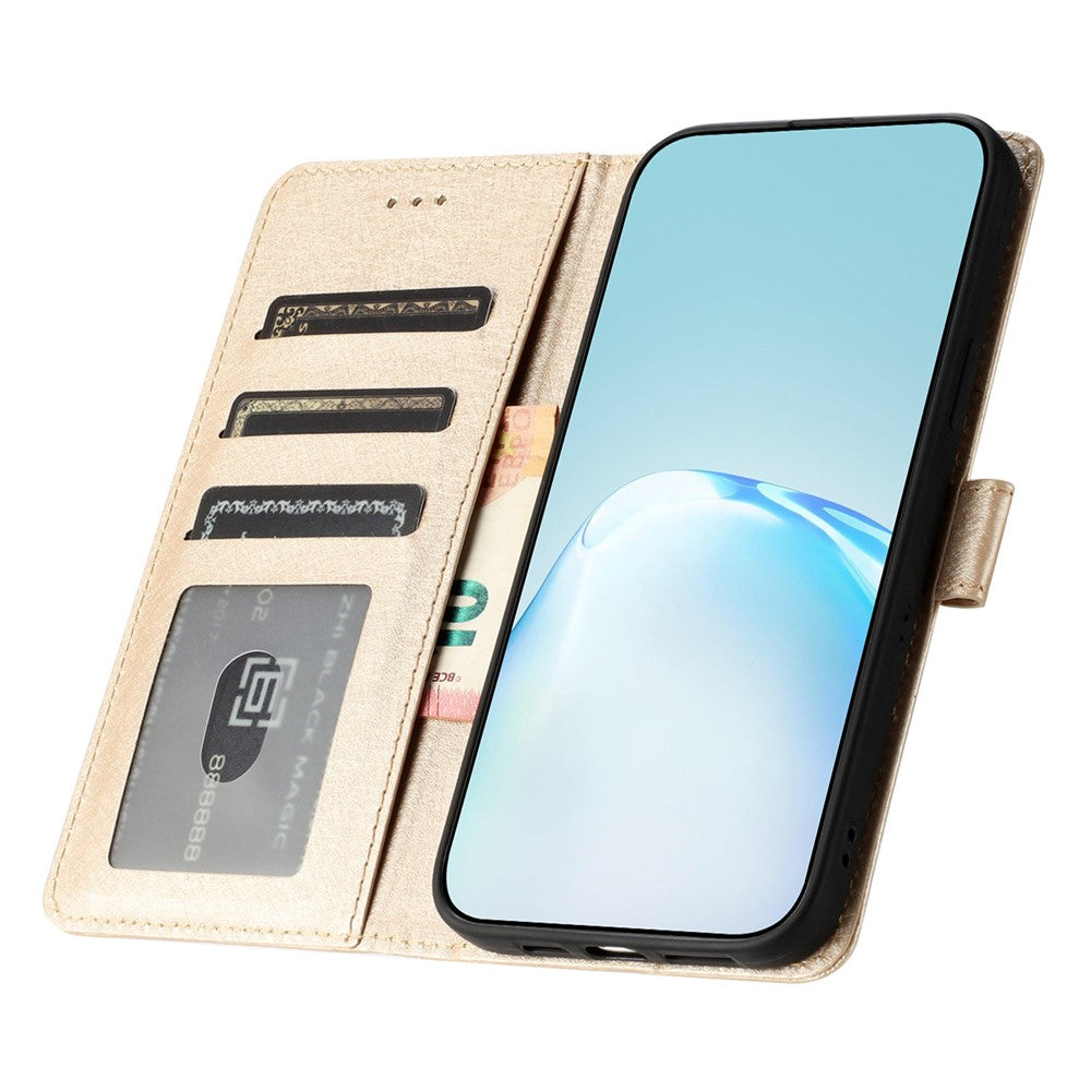 For Samsung Galaxy A52 4G / 5G / A52s 5G PU Leather Flip Stand Cover Silk Texture Phone Wallet Case with Hand Strap