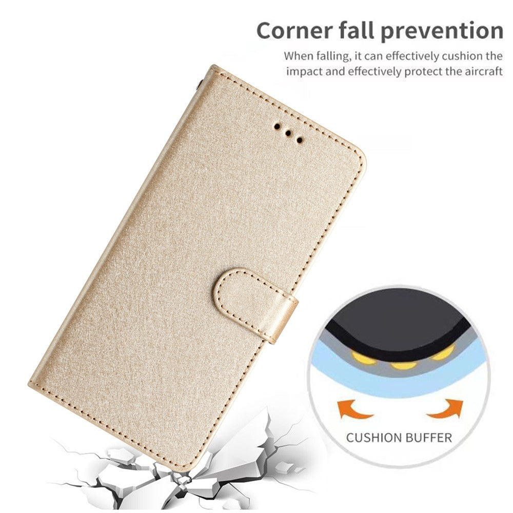For Samsung Galaxy A52 4G / 5G / A52s 5G PU Leather Flip Stand Cover Silk Texture Phone Wallet Case with Hand Strap