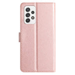 Phone Wallet for Samsung Galaxy A32 4G (EU Version) Silk Texture Fall Proof PU Leather Stand Cover Flip Case