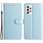 Mobilfodral för Samsung Galaxy A32 4G (EU-version) med sidentextur, fallsäkert PU-läder, stativ, flipfodral