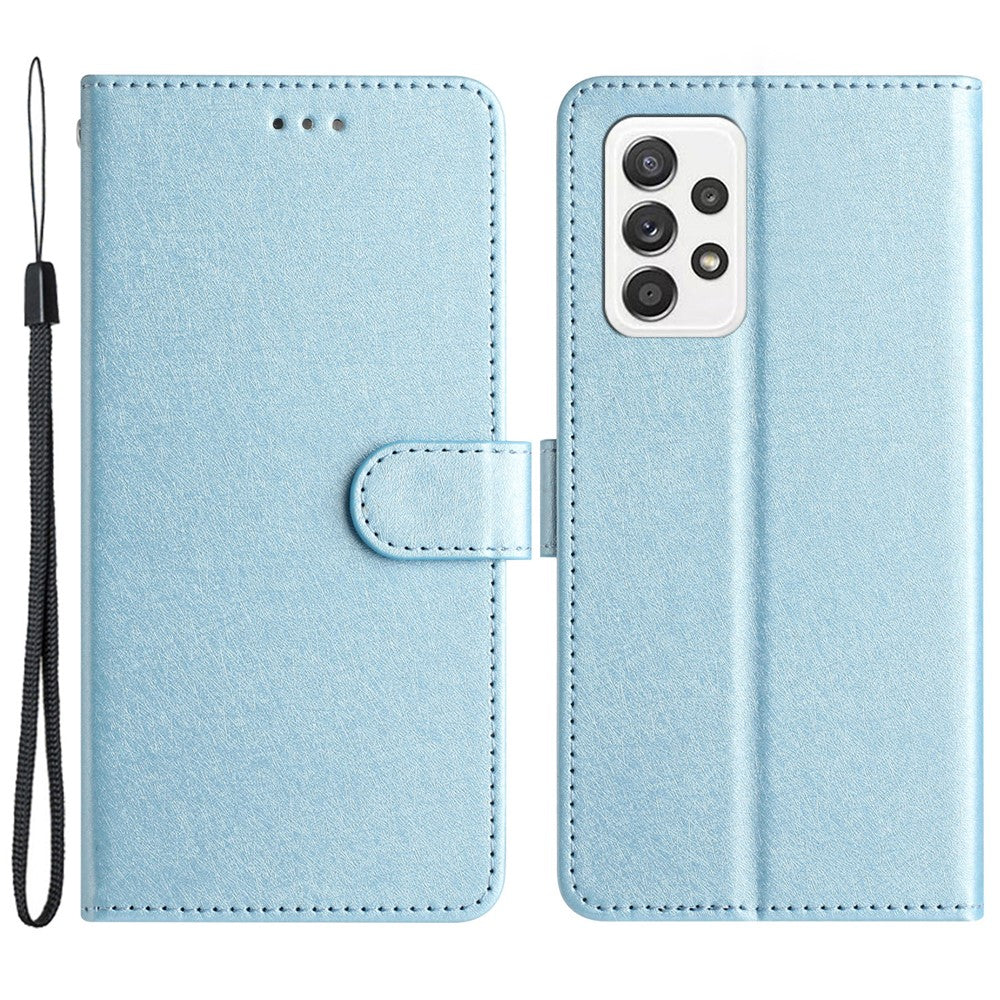 Mobilfodral för Samsung Galaxy A32 4G (EU-version) med sidentextur, fallsäkert PU-läder, stativ, flipfodral