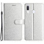 Samsung Galaxy A40 Plånboksfodral mobilstativ Silkestextur PU-läderskal med Handrem