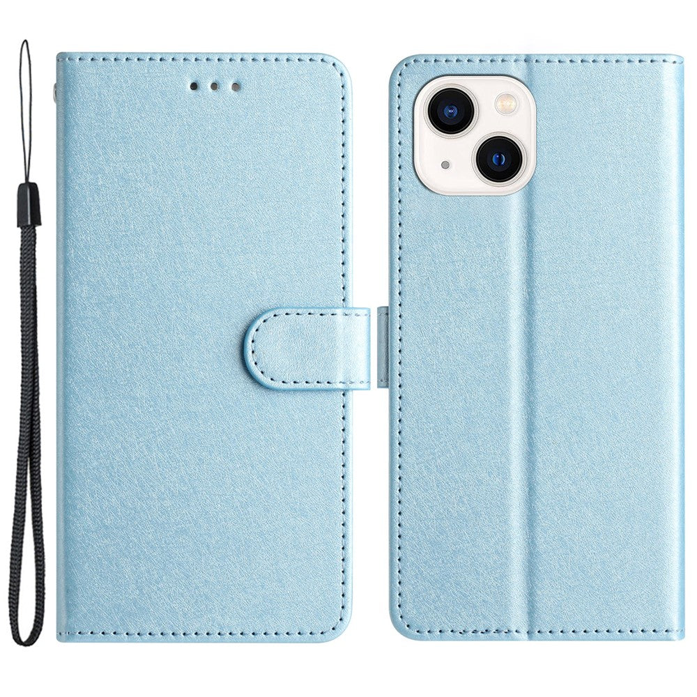 Flipfodral till iPhone 13 mini 5,4 tum, PU-läder, plånboksfodral med handledsrem