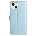 Flip Case for iPhone 13 mini 5.4 inch Silk Texture PU Leather Phone Cover Wallet Stand with Wrist Strap