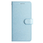 Flip Case for iPhone 13 mini 5.4 inch Silk Texture PU Leather Phone Cover Wallet Stand with Wrist Strap