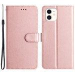 Anti-scratch Case for iPhone 11 Silk Texture PU Leather Wallet Phone Stand Cover with Wrist Strap