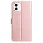 Anti-scratch Case for iPhone 11 Silk Texture PU Leather Wallet Phone Stand Cover with Wrist Strap