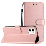 Anti-scratch Case for iPhone 11 Silk Texture PU Leather Wallet Phone Stand Cover with Wrist Strap