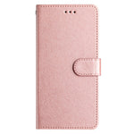 Anti-scratch Case for iPhone 11 Silk Texture PU Leather Wallet Phone Stand Cover with Wrist Strap