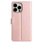 Silk Texture Flip Case for iPhone 12 Pro 6.1 inch , PU Leather Phone Cover Wallet Stand with Wrist Strap