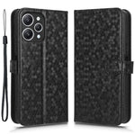 For Xiaomi Redmi 12 4G Imprinted Dot Pattern Phone Cover PU Leather Stand Case Wallet Phone Shell