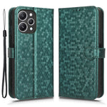 For Xiaomi Redmi 12 4G Imprinted Dot Pattern Phone Cover PU Leather Stand Case Wallet Phone Shell