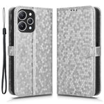 For Xiaomi Redmi 12 4G Imprinted Dot Pattern Phone Cover PU Leather Stand Case Wallet Phone Shell