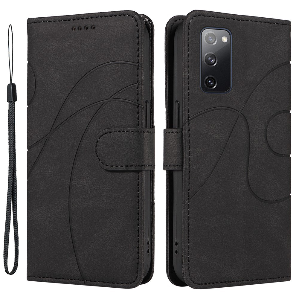 For Samsung Galaxy S20 FE 5G / S20 FE / S20 FE 2022 / S20 Lite Wallet Leather Phone Cover Imprinted Stand Case