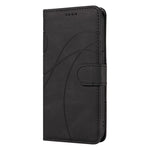 Til Samsung Galaxy A22 5G (EU Version) A22S PU-lædertelefoncover med trykt linje, pung og stander